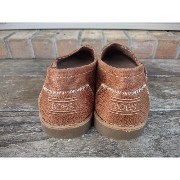 Bobs from Skechers Loafers Gypsy Chestnut Faux Suede Flats Slip On Size 8.5 - Picture 3 of 11